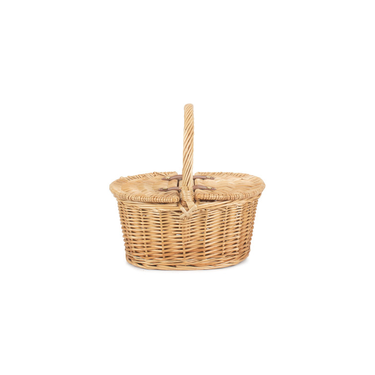 Bay Isle Home Wicker Lidded Child sized Picnic Hamper Basket Wayfair